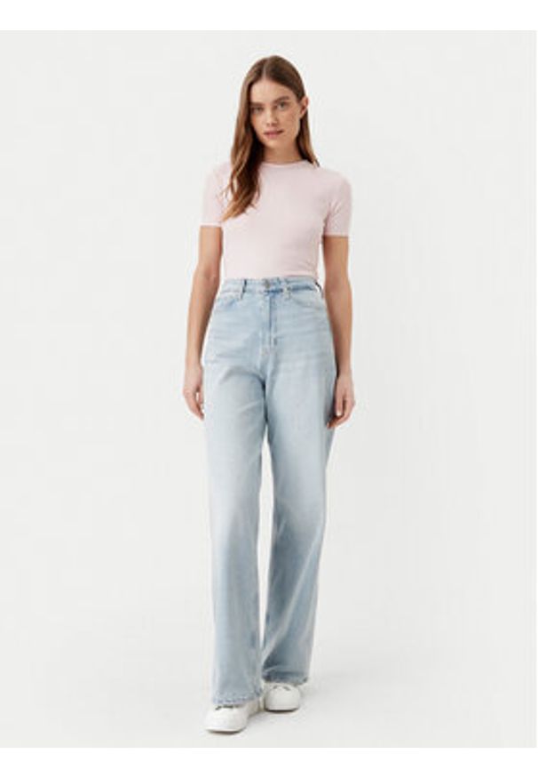 Calvin Klein Top K20K208247 Różowy Slim Fit. Kolor: różowy