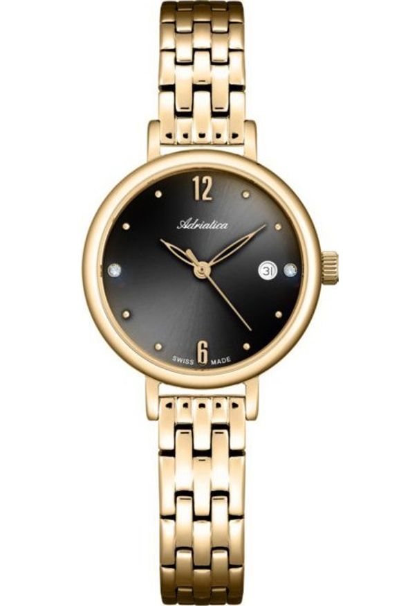Zegarek damski Adriatica A3830.1176Q CYRKONIE złoty. Kolor: złoty