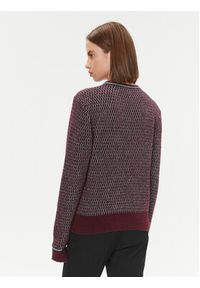 Pinko Sweter Scimpanze 102226 A1BH Bordowy Regular Fit. Kolor: czerwony. Materiał: wełna #5