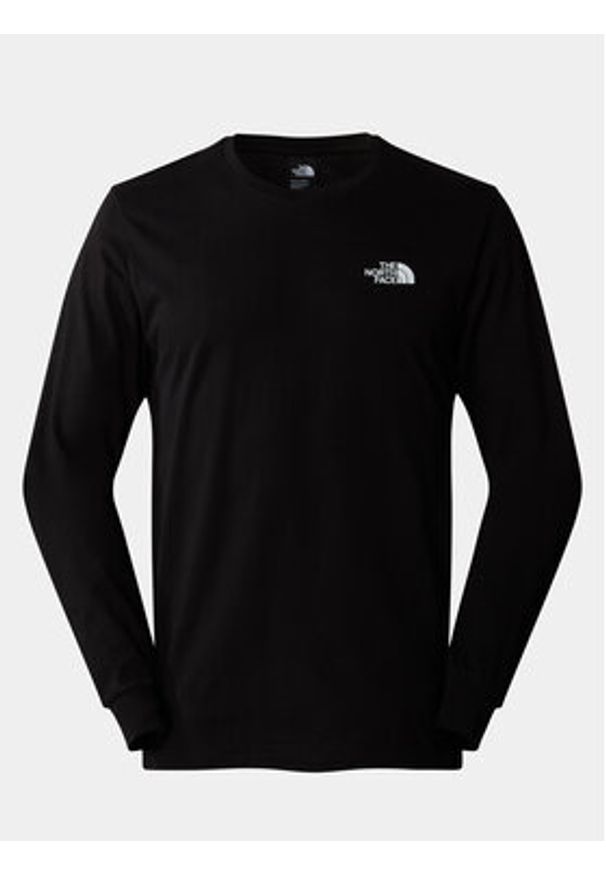 The North Face Longsleeve Easy NF0A87N8 Czarny Regular Fit. Kolor: czarny. Materiał: bawełna. Długość rękawa: długi rękaw