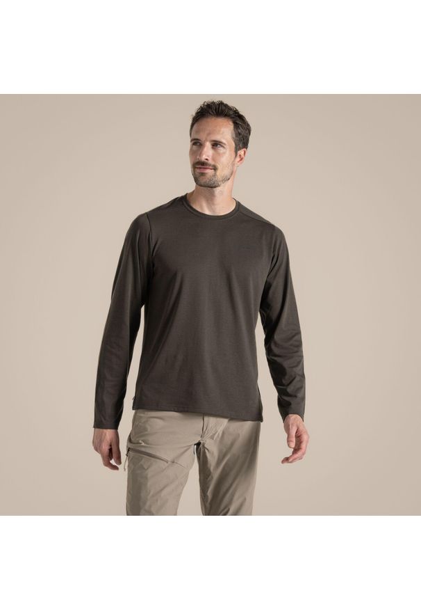 CRAGHOPPERS - Longsleeve męskie Craghoppers NosiLife Abel LS T-Shirt. Kolor: zielony. Długość rękawa: długi rękaw. Sport: turystyka piesza