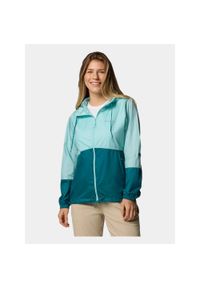 columbia - Kurtka przeciwwiatrowa damska Columbia Flash Forward II Windbreaker. Kolor: niebieski, zielony. Materiał: softshell. Sport: turystyka piesza #1