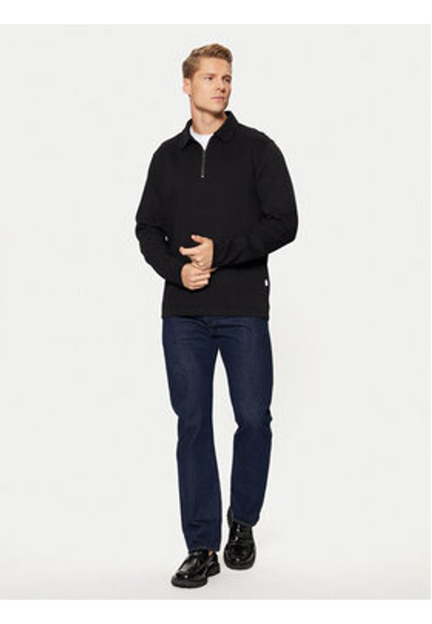 Selected Homme Polo 16095710 Czarny Regular Fit. Typ kołnierza: polo. Kolor: czarny. Materiał: bawełna