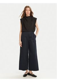 Max Mara Leisure Kuloty Antille 2516131017 Granatowy Regular Fit. Kolor: niebieski. Materiał: bawełna #4