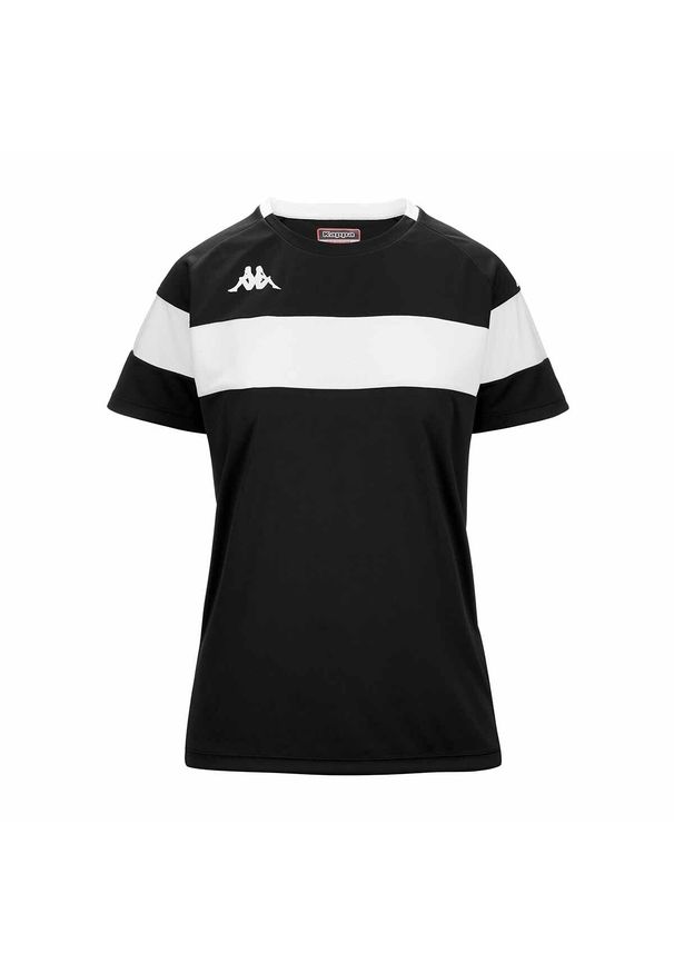 Damski jersey Kappa Dareta. Kolor: czarny, biały, wielokolorowy. Materiał: jersey. Sport: fitness