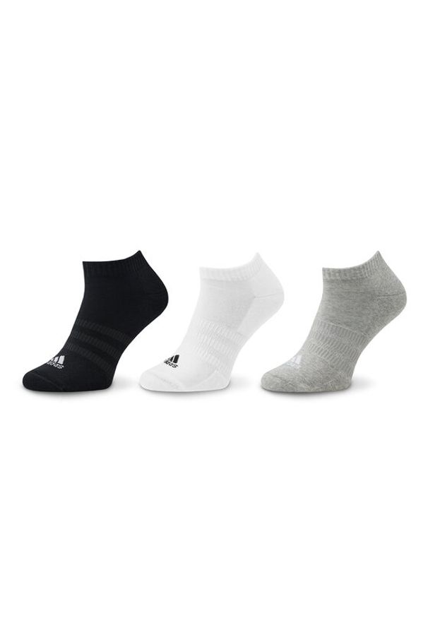 Adidas - adidas Stopki Cushioned Low-Cut Socks 3 Pairs IC1333 Szary. Kolor: szary. Materiał: bawełna