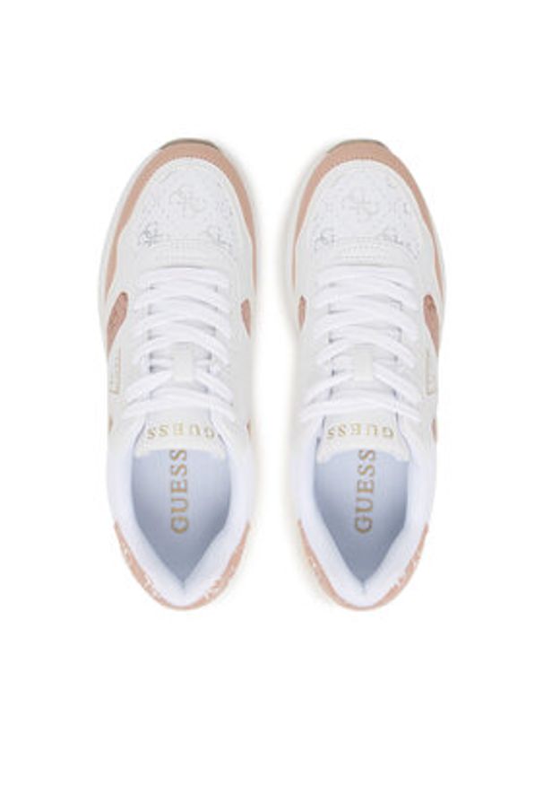 Guess Sneakersy FLFMIC ELE12 Biały. Kolor: biały. Materiał: skóra
