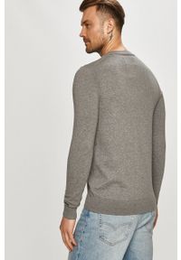 Calvin Klein Jeans - Sweter. Okazja: na co dzień. Kolor: szary. Materiał: dzianina. Długość rękawa: długi rękaw. Długość: długie. Styl: casual #5