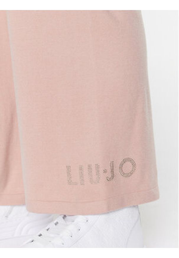 Liu Jo Sport Spodnie dresowe TA3049 MS005 Beżowy Loose Fit. Kolor: beżowy. Materiał: dresówka, syntetyk