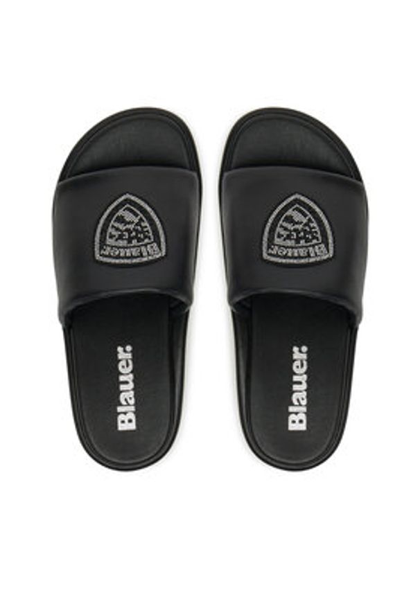 Blauer Klapki S5OPAL03/PUL Czarny. Kolor: czarny. Materiał: skóra