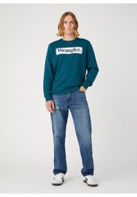 Wrangler - WRANGELR SEASONAL CREW MĘSKA BLUZA NIEROZPINANA LOGO DEEP TEAL GREEN 112341199 #5