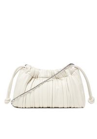 Calvin Klein Torebka Drawstring Plisse Conv Mini Cb P LV04F3077G Biały. Kolor: biały. Materiał: skórzane #5