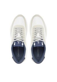 Calvin Klein Jeans Sneakersy Athleisure Runner Laceup Mix YM0YM01195 Biały. Kolor: biały. Materiał: materiał #3