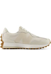 Buty damskie New Balance WS327DBA – beżowe. Okazja: na co dzień. Kolor: beżowy. Materiał: dresówka, skóra, guma. Szerokość cholewki: normalna. Sezon: wiosna