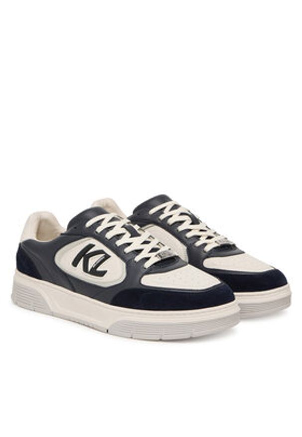 Karl Lagerfeld - KARL LAGERFELD Sneakersy Kourtney KL53026 Granatowy. Kolor: niebieski. Materiał: skóra, zamsz