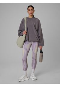 4f - 4F Legginsy treningowe szybkoschnące damskie - żółte L. Stan: podwyższony. Kolor: żółty. Sport: fitness #1