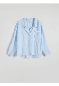 Reserved - Koszula z wiskozą - jasnoniebieski. Kolor: niebieski. Materiał: wiskoza