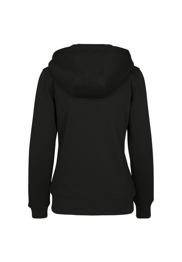 BUILD YOUR BRAND - Damska Bluza Z Kapturem Merch Slim Z Pełnym Zamkiem Błyskawicznym. Typ kołnierza: kaptur. Kolor: czarny