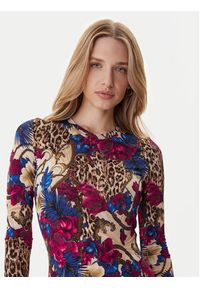 Just Cavalli Sukienka codzienna 79PAO952 JS531 Kolorowy Slim Fit. Okazja: na co dzień. Materiał: wiskoza. Wzór: kolorowy. Typ sukienki: proste. Styl: casual #5
