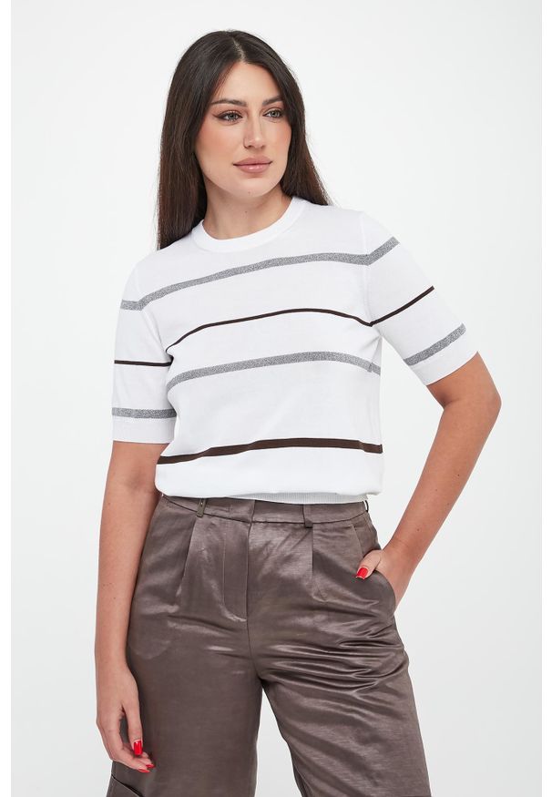 Sweter damski w paski PESERICO. Wzór: paski