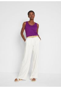 bonprix - Długi top z czystej bawełny (5 sztuk). Kolor: niebieski, różowy. Materiał: bawełna. Długość: długie. Wzór: gładki, jednolity, melanż #3