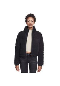 Kurtka turystyczna damska Urban Classics Boxy Sherpa. Kolor: czarny. Sport: turystyka piesza