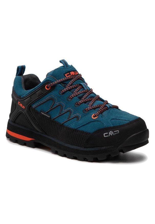 Buty trekkingowe męskie CMP Moon Low niebieskie. Kolor: wielokolorowy, niebieski. Materiał: guma, skóra, tkanina