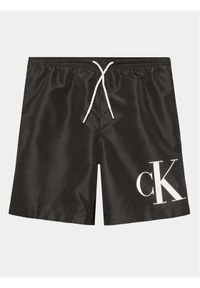 Calvin Klein Swimwear Szorty kąpielowe KV0KV00023 Czarny Regular Fit. Kolor: czarny. Materiał: syntetyk