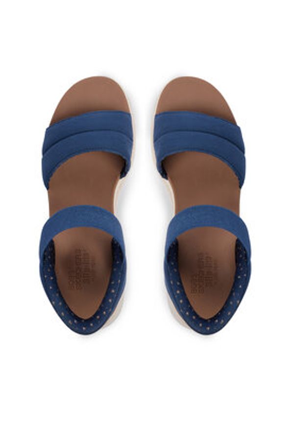 skechers - Skechers Sandały BOBS Sun Ray 114413/NVY Granatowy. Kolor: niebieski. Materiał: materiał