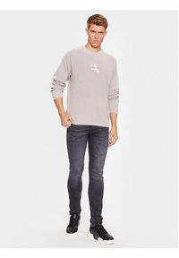 Calvin Klein Jeans Sweter J30J322460 Szary Loose Fit. Kolor: szary. Materiał: bawełna