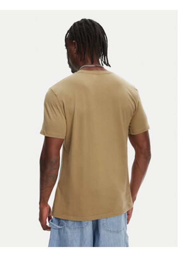 Quiksilver T-Shirt Ev Three Seas Ss EQYZT08051 Khaki Regular Fit. Kolor: brązowy. Materiał: bawełna