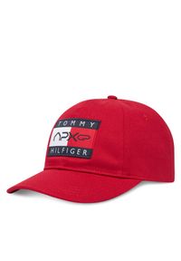 TOMMY HILFIGER - Czapka z daszkiem Tommy Hilfiger. Kolor: czerwony