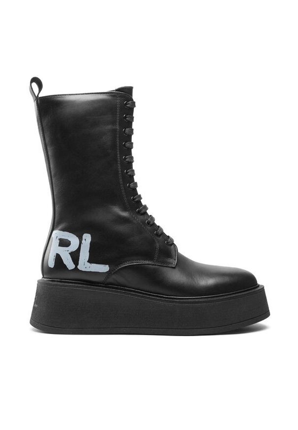 Karl Lagerfeld - KARL LAGERFELD Trzewiki KL42475 Czarny. Kolor: czarny. Materiał: skóra