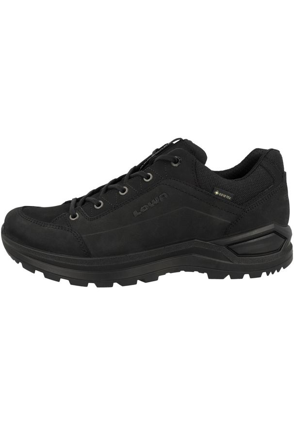 Buty trekkingowe męskie Lowa Renegade Evo Low Gtx. Zapięcie: sznurówki. Kolor: czarny. Materiał: skóra, materiał, tkanina. Szerokość cholewki: normalna