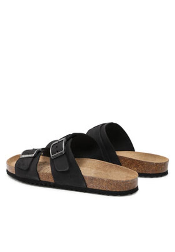 Geox Klapki U Sandal Ghita B U159VB 00032 C9999 Czarny. Kolor: czarny. Materiał: skóra, nubuk