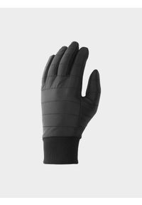 4f - Rękawiczki dzianinowe Touch Screen uniseks - czarne. Kolor: czarny. Materiał: dzianina. Sezon: zima. Styl: casual
