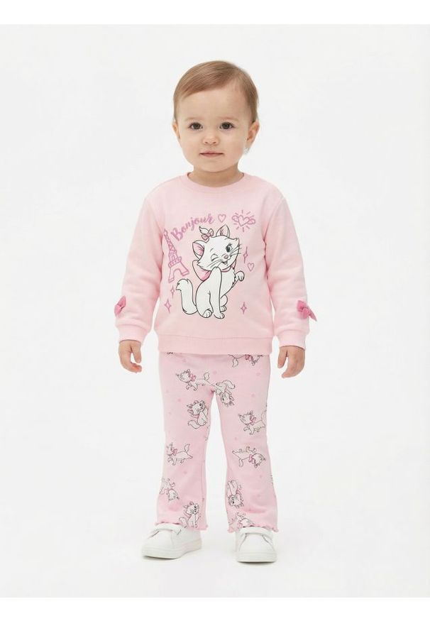 Sinsay - Spodnie dzwony ze wzorem Marie - różowy. Kolor: różowy