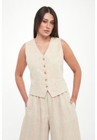 Weekend Max Mara - Kamizelka damska lniana Pace WEEKEND MAX MARA. Materiał: len #1