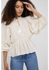 Y.A.S bluzka damska kolor beżowy wzorzysta. Kolor: beżowy. Materiał: tkanina. Długość rękawa: długi rękaw. Długość: długie #2