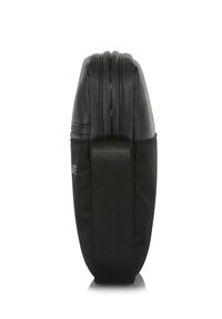 Ochnik - Czarna torba męska z printem. Kolor: czarny. Materiał: nylon. Wzór: nadruk