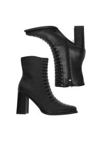 DeeZee Botki 7366 5-BLACK PU Czarny. Kolor: czarny. Materiał: materiał #3