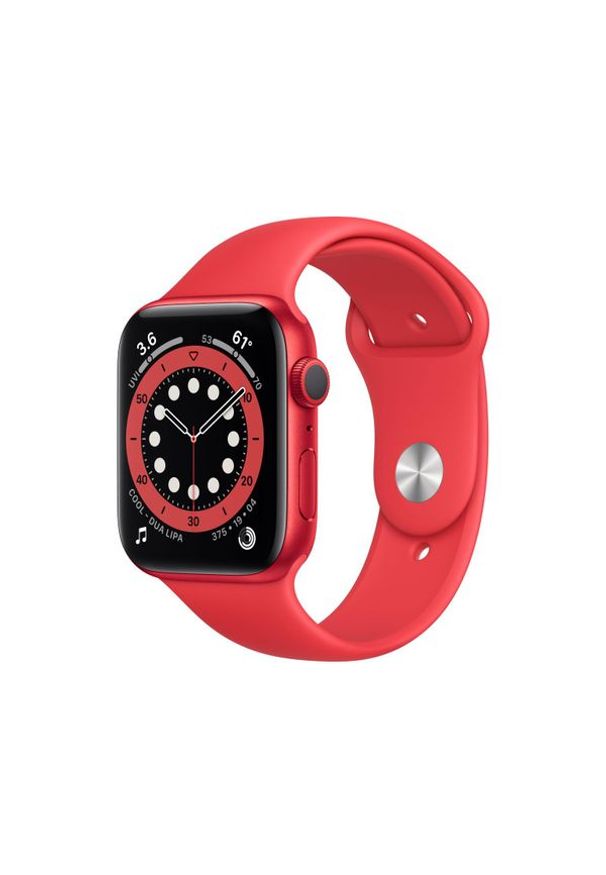 APPLE Watch Series 6 GPS, 44mm PRODUCT(RED) Aluminium Case with PRODUCT(RED) Sport Band - Regular. Styl: sportowy
