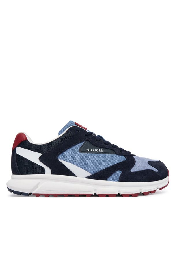 TOMMY HILFIGER - Tommy Hilfiger Sneakersy Outdoor Runner FM0FM05945 Niebieski. Kolor: niebieski. Materiał: skóra, zamsz. Sport: outdoor