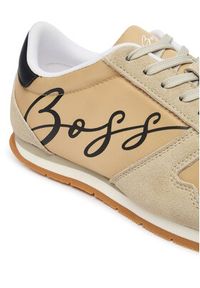 BOSS Sneakersy Levon 50563440 Beżowy. Kolor: beżowy. Materiał: skóra, zamsz #2