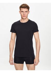 HOM T-Shirt 401330 Czarny Regular Fit. Kolor: czarny. Materiał: bawełna #1