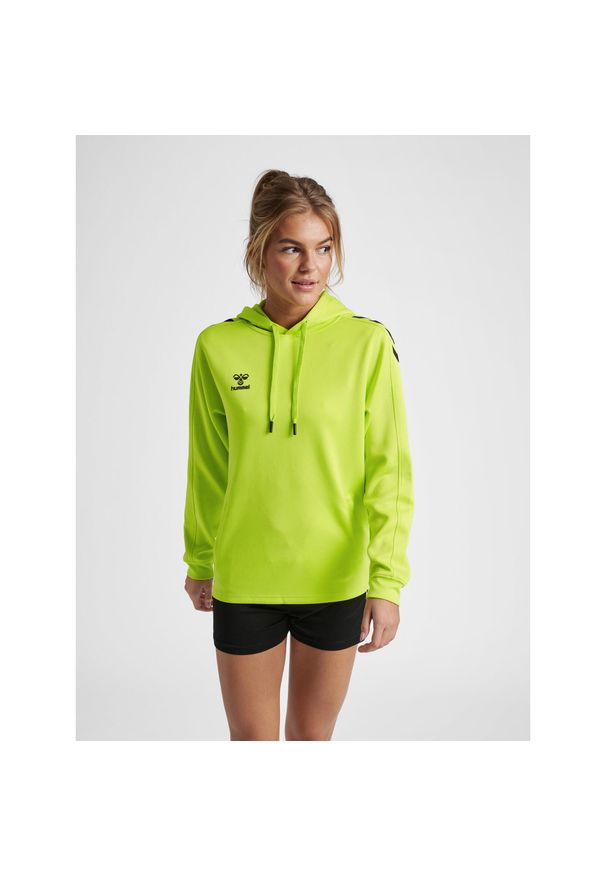 Bluza do piłki ręcznej damska Hummel Core XK z kapturem. Typ kołnierza: kaptur. Kolor: zielony. Sport: piłka ręczna