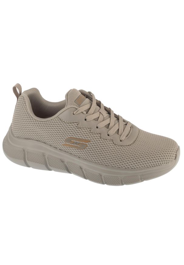 skechers - Buty sportowe Sneakersy męskie, Bobs B Flex - Chill Edge. Kolor: beżowy. Sport: turystyka piesza