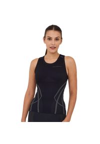 Bezrękawnik damski z wąskim ramiączkiem Brubeck FITNESS. Kolor: czarny. Materiał: poliamid, elastan. Długość rękawa: na ramiączkach. Sport: fitness #1