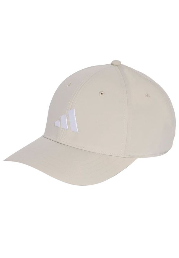 Adidas - Czapka z daszkiem dla każdego adidas New Logo Embroidered Baseball JW6038 - beżowa. Kolor: beżowy. Materiał: poliester. Sezon: lato. Styl: sportowy
