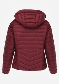 Born2be - Bordowa Klasyczna Kurtka Przejściowa z Pikowaniem i Odpinanym Kapturem Pretiella. Okazja: na co dzień, na spacer. Kolor: czerwony. Materiał: jeans, nylon. Styl: klasyczny #6